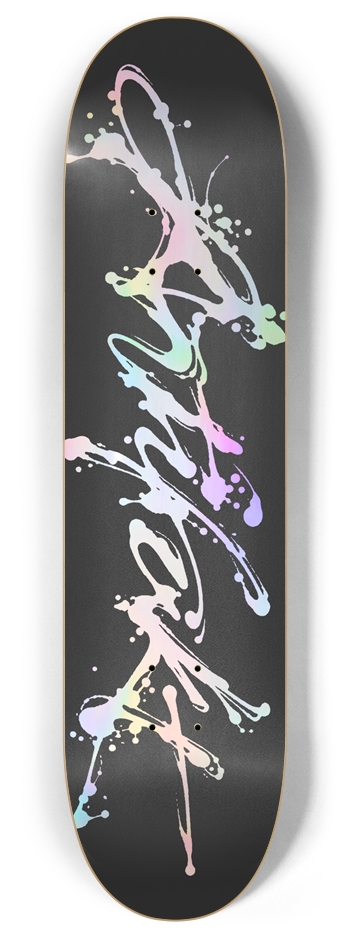 Splatter Script (Holo) 8 Inch Skateboard Deck