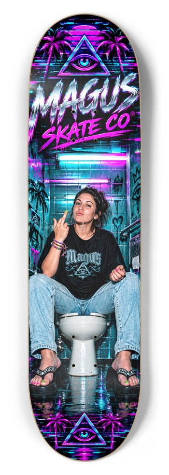 Magus Skate Co "Glory Hole International Skateboarding Series" 8-1/2 Skateboard Deck