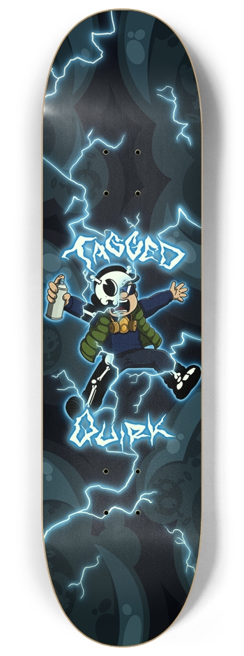 Pavil x Quirkies Tagged Quirk Glow Deck 8-1/4 Skateboard Deck