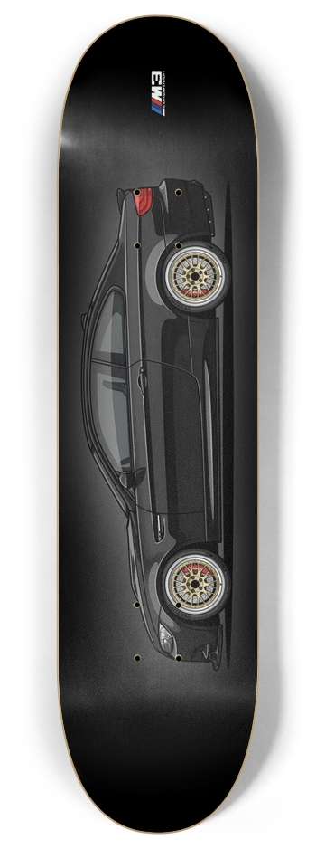 Black E92 8 Inch Skateboard Deck
