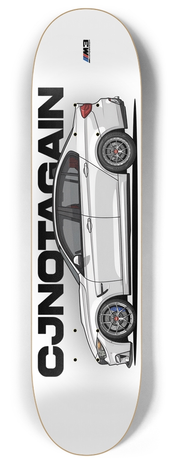 White f80 m3 8 Inch Skateboard Deck