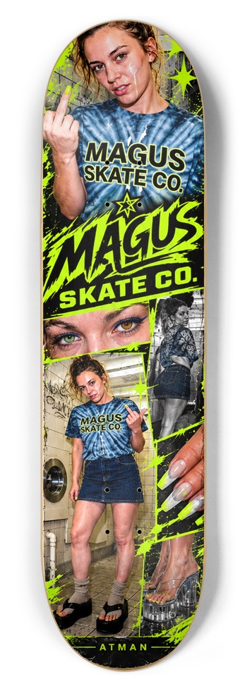 Magus Skate Co "Glory Hole International Skateboarding Series" 8-1/2 Skateboard Deck