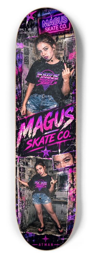 Magus Skate Co "Glory Hole International Skateboarding Series" 8-1/2 Skateboard Deck