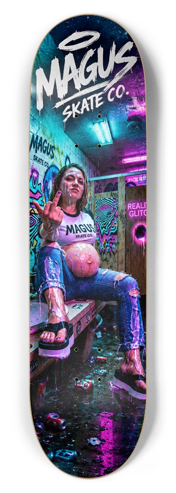 Magus Skate Co. Glory Hole International Skateboarding Series" 8-1/2 Skateboard Deck