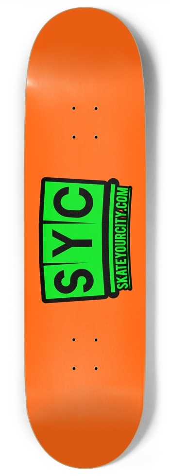 SYCways 9" Orange 9 Inch Skateboard