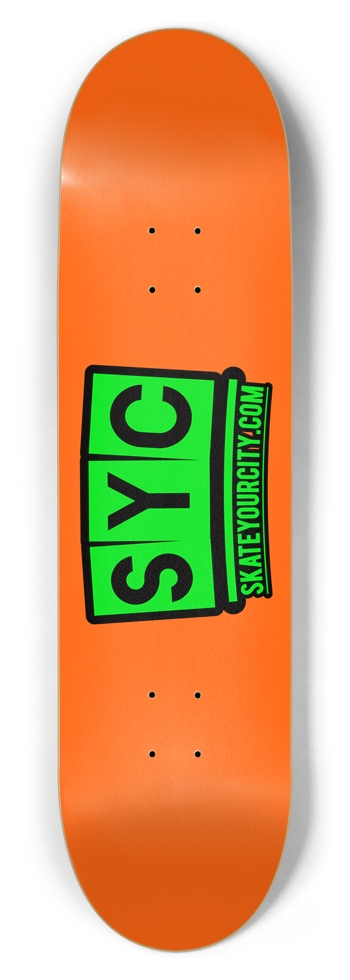 SYCways 8.5" Orange 8-1/2 Skateboard Deck