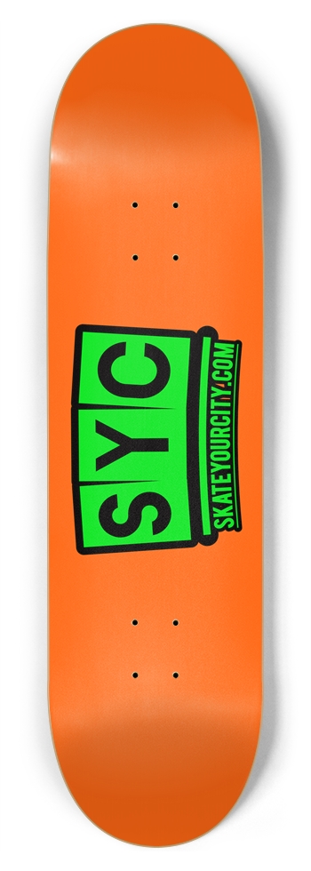 SYCways 8.75" Orange 8-3/4 Inch Skateboard