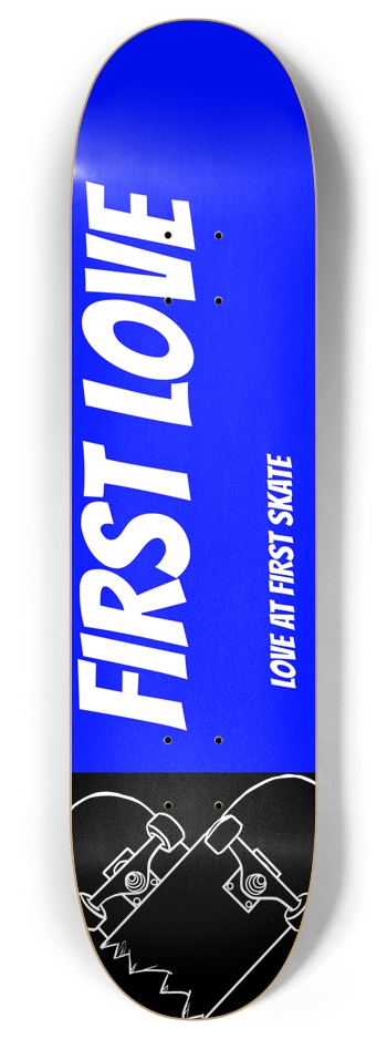 LOVE AT FIRST SKATE BLUE 8.0 8 Inch Skateboard Deck