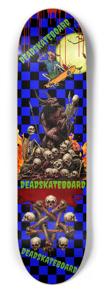 DEADSKATEBOARD BLACK&BLUE 8-1/2 Skateboard Deck