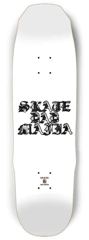 Skatedadmafia shaped (white)