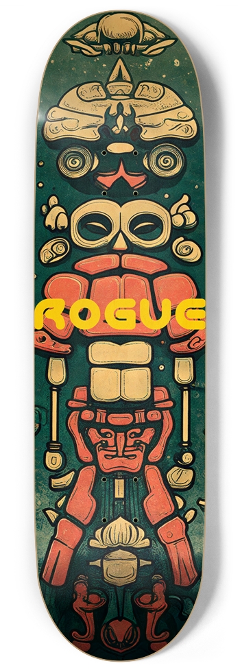 ROGUE ELEMENT WORSHIP OF THREE DECK 01 ALL NATURAL BAMBOO DECK 9 Inch Skateboard