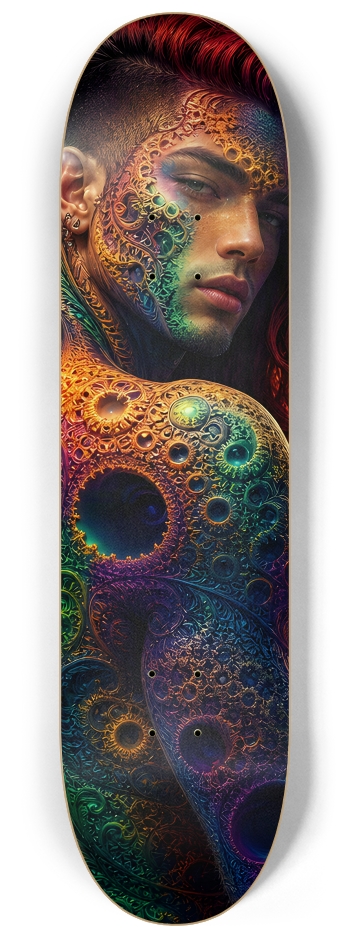 Psychedelic Gay Fractal Man #71 #2 8-1/4 Skateboard Deck