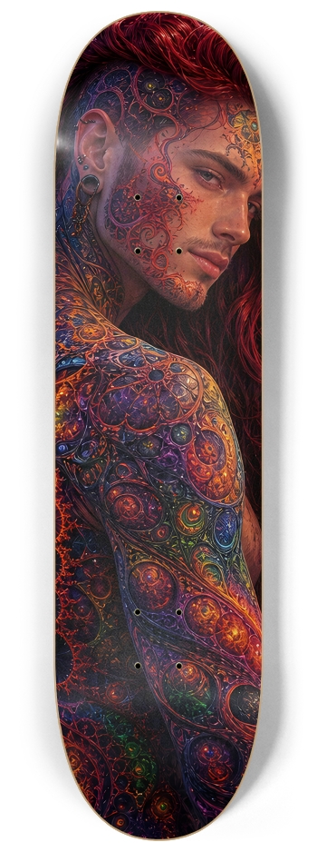 Psychedelic Gay Fractal Man #63 #2 8-1/4 Skateboard Deck