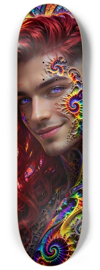 Psychedelic Gay Fractal Man #67 #2 8-1/4 Skateboard Deck