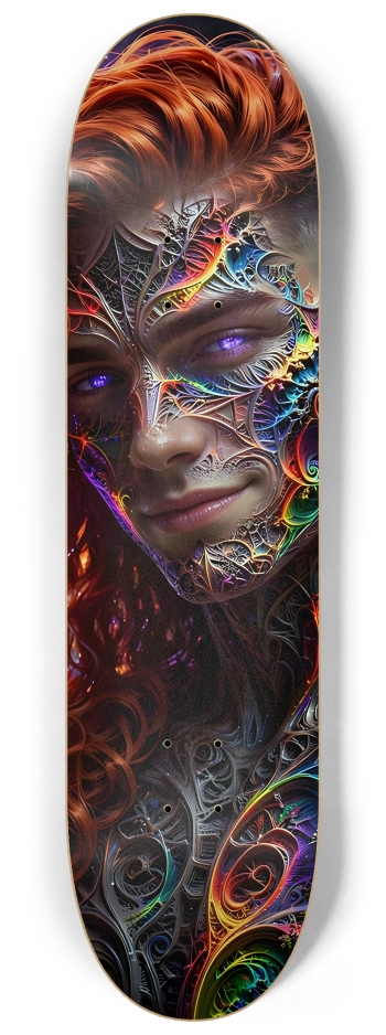 Psychedelic Gay Fractal Man #72 #2 8-1/4 Skateboard Deck