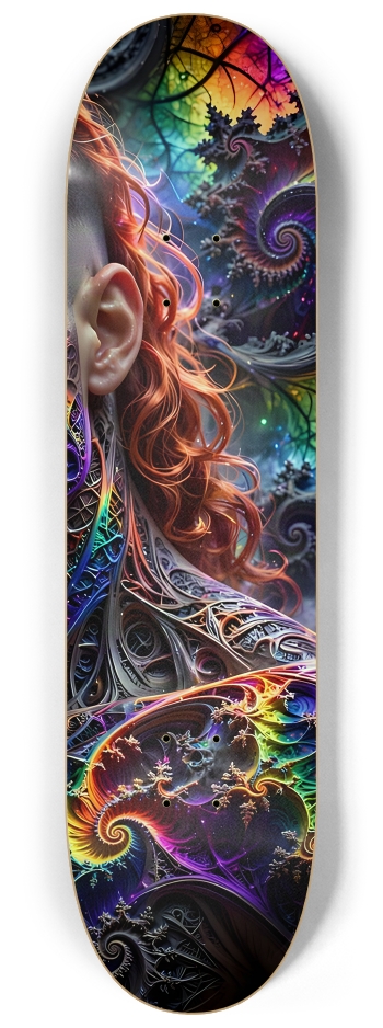 Psychedelic Gay Fractal Man #72 #3 8-1/4 Skateboard Deck