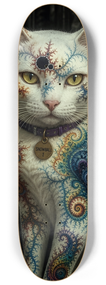 Fractal Cat - Snowball 1 #2 8-1/4 Skateboard Deck