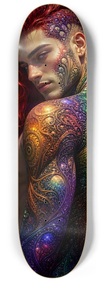 Psychedelic Gay Fractal Man #68 #2 8-1/4 Skateboard Deck