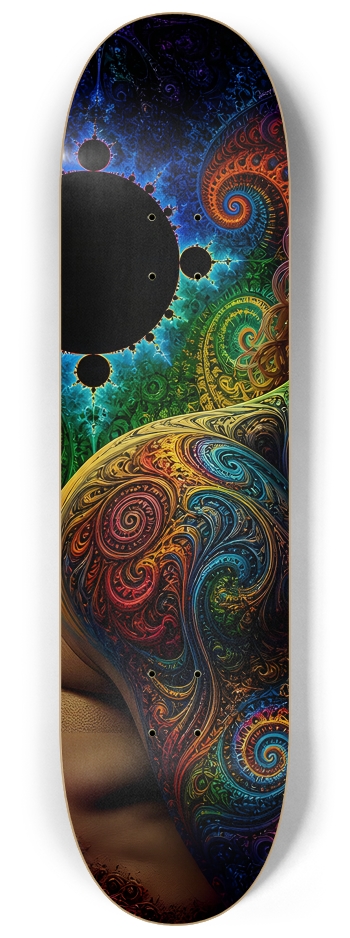 Psychedelic Gay Fractal Man #74 #1 8-1/4 Skateboard Deck