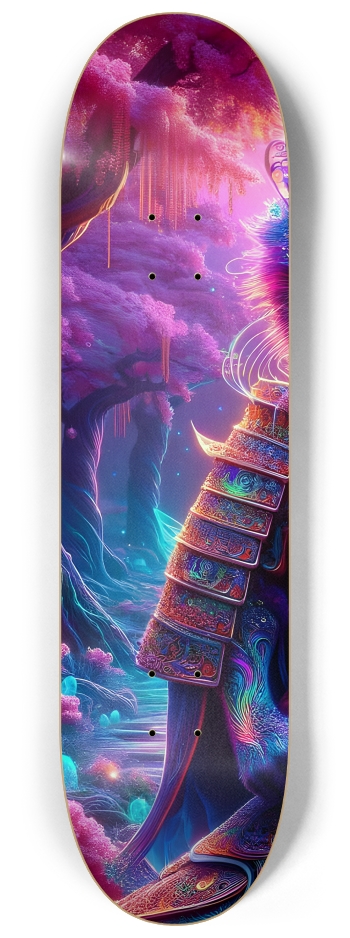 Samurai Fractal Cat #6 #1 8-1/4 Skateboard Deck