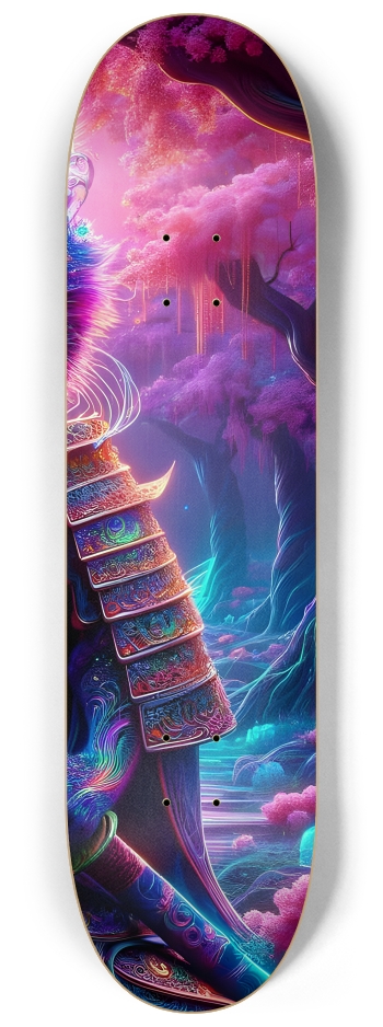 Samurai Fractal Cat #6 #3 8-1/4 Skateboard Deck