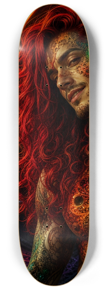 Psychedelic Gay Fractal Man #70 #1 8-1/4 Skateboard Deck