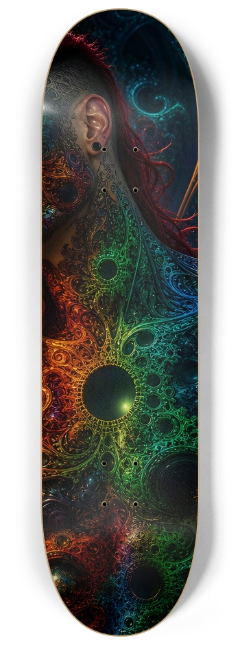 Psychedelic Gay Fractal Man #70 #2 8-1/4 Skateboard Deck