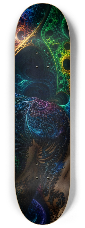 Psychedelic Gay Fractal Man #70 #3 8-1/4 Skateboard Deck