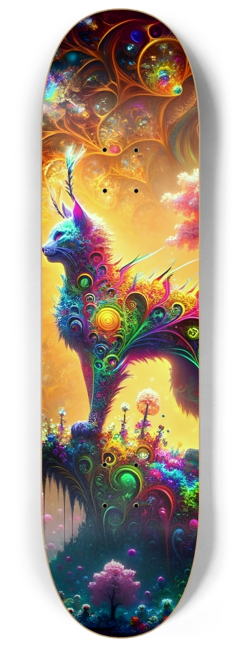 Fractal Cat #5 #2 8-1/4 Skateboard Deck