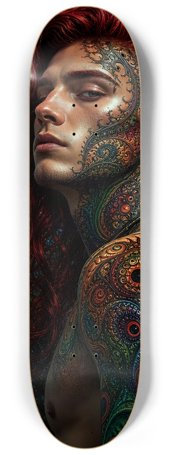 Psychedelic Gay Fractal Man #66 #2 8-1/4 Skateboard Deck