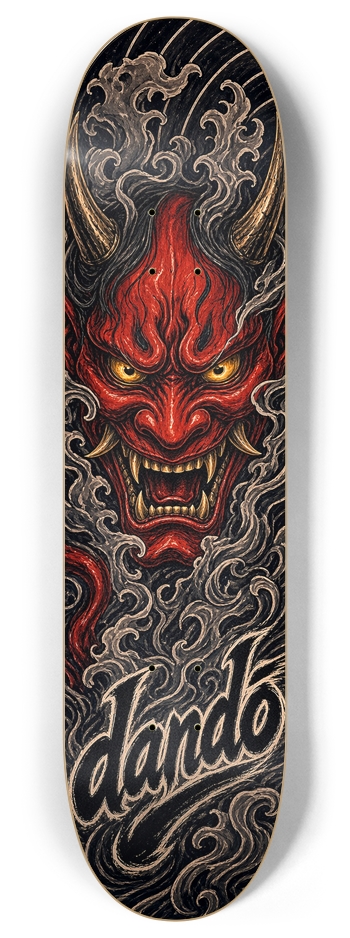 Dandō Red Oni Custom Skateboard Deck 8 Inch Skateboard Deck
