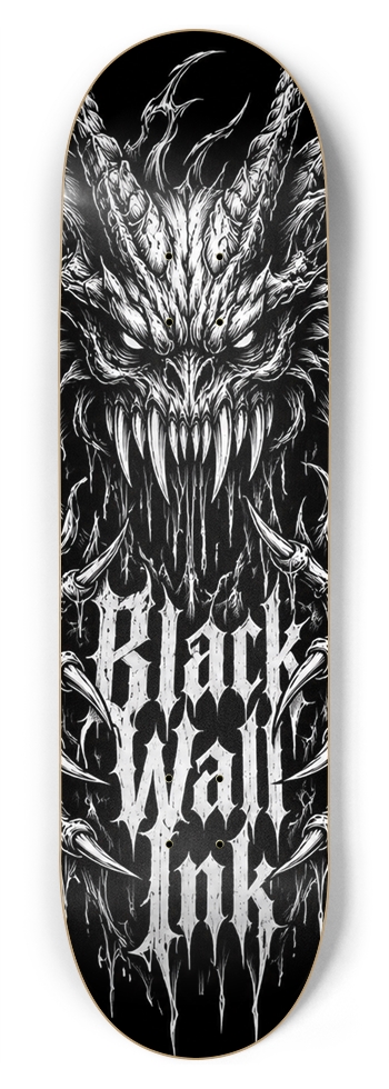 Black Wall Custom Skateboard 8-3/4 Inch Skateboard