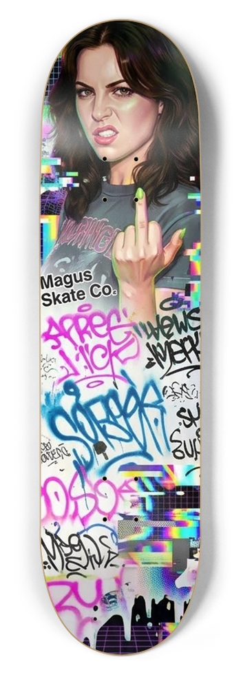 Magus Skate Co "Feline Tagging" 8-1/2 Skateboard Deck