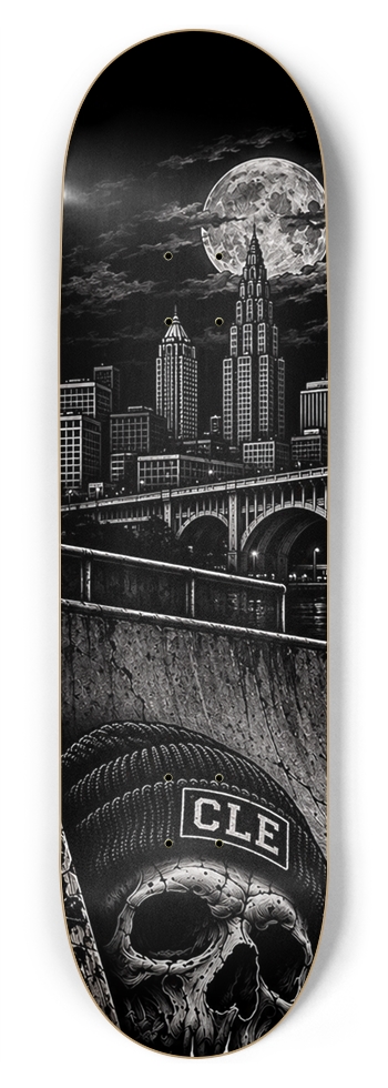 Black Wall Custom Skateboard 8-3/4 Inch Skateboard