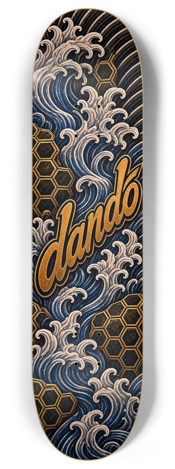 Dandō Gold Wave Custom Skateboard Deck