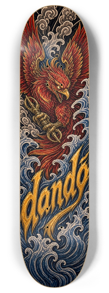 Dandō Water Phoenix Custom Skateboard Deck