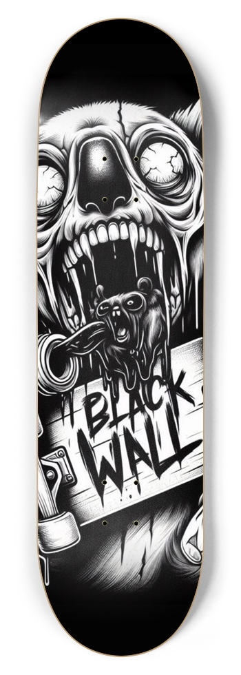 Black Wall Custom Skateboard 8-3/4 Inch Skateboard