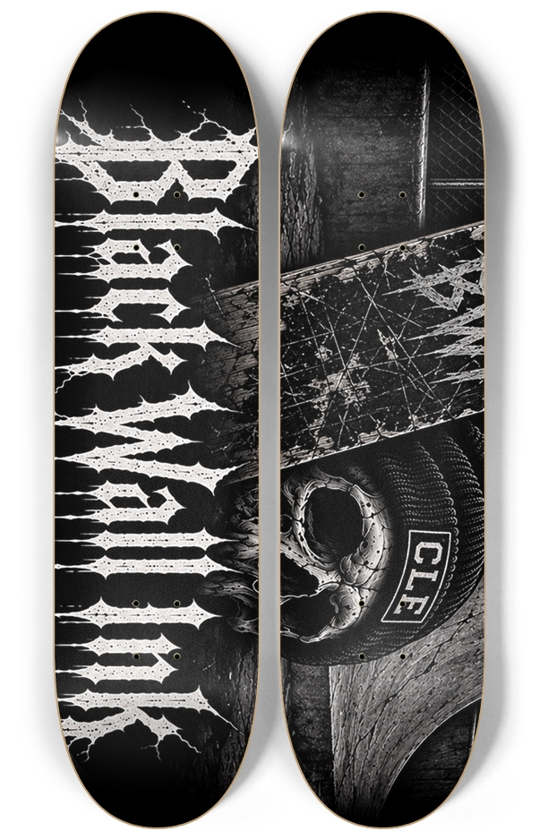 Black Wall Custom CLE Wall Series Skateboards 2 Deck Wall Series