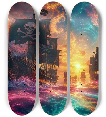 Pirate Ships on Fractal Sea #1
