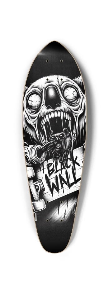 Black Wall Custom Mini Cruiser Skateboard