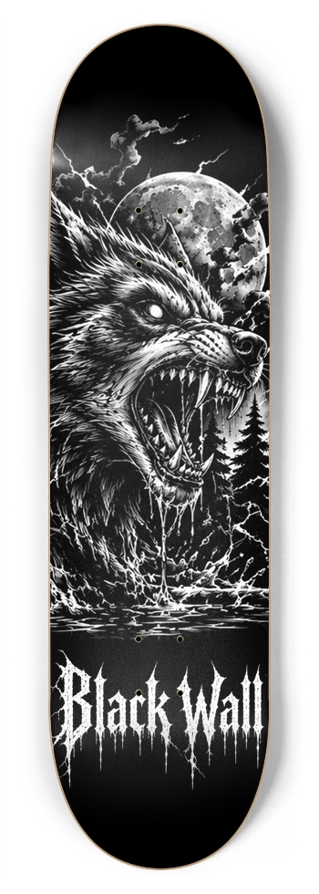 Black Wall Custom Skateboard 8-3/4 Inch Skateboard