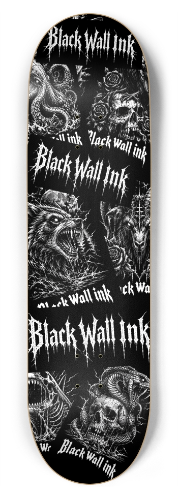 Black Wall Custom Skateboard 8-3/4 Inch Skateboard