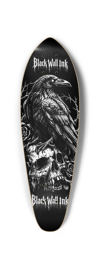 Black Wall Custom Mini Cruiser Skateboard