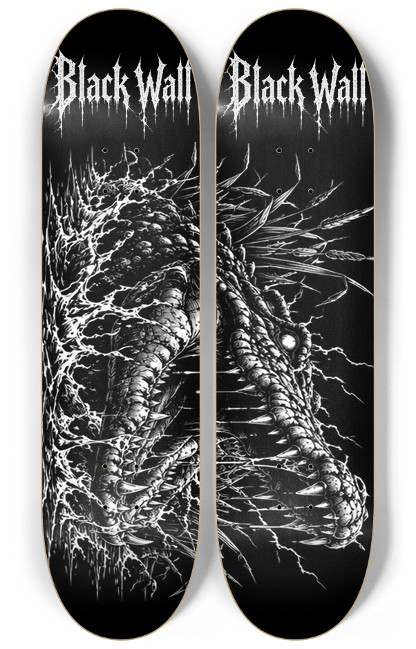 Black Wall Custom Skateboard Wall Series 2 Deck Wall Series