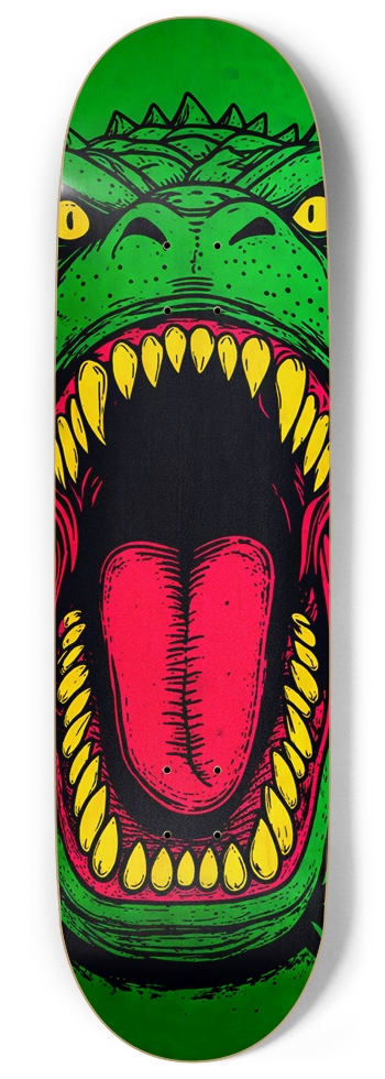 ROGUE KAIJU GREEN DECK 01 UNMARKED LIMITED EDITION ALL NATURAL BAMBOO DECK 9 Inch Skateboard