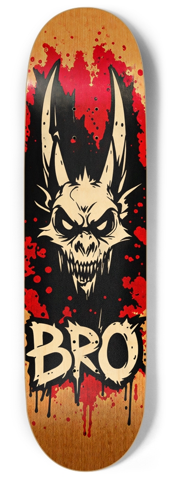 BRO BERTRAM BAT DROP DECK 01 ALL NATURAL BAMBOO DECK 9 Inch Skateboard