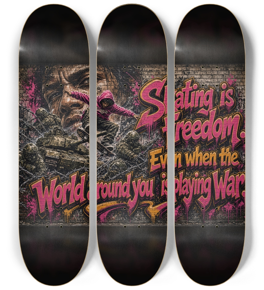 SKATING IS FREEDOM - Wall Series 3 Deck Wall Series