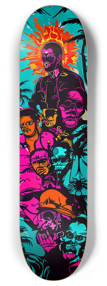 LIQUID MIAMI DECK 01 8 Inch Skateboard Deck