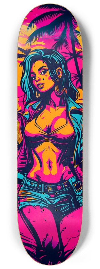 MIAMI DADE FLY GIRL OPIUM DECK 01 GTA EDITION 8-1/4 Skateboard Deck