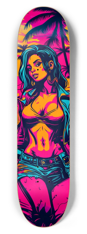 MIAMI DADE FLY GIRL OPIUM DECK 01 GTA LIMITED BAMBOO EDITION LIQUID VISION 7-5/8 Skateboard Deck